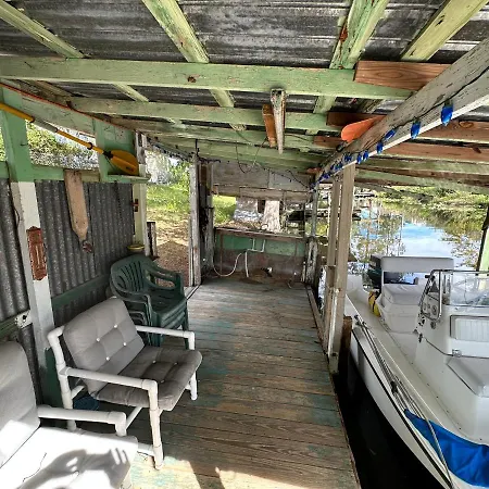Waterfront Canal In Satsuma Florida